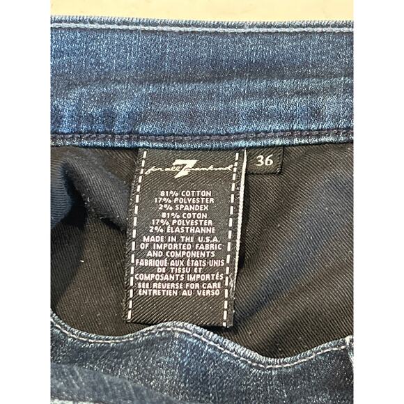 7 For All Mankind Austyn Straight Crop Jeans Women Size 36 Mid-Rise 28.5"Inseam - Picture 3 of 11